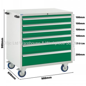 Euroslide Storage Cabinet Mobile 6 Drawers